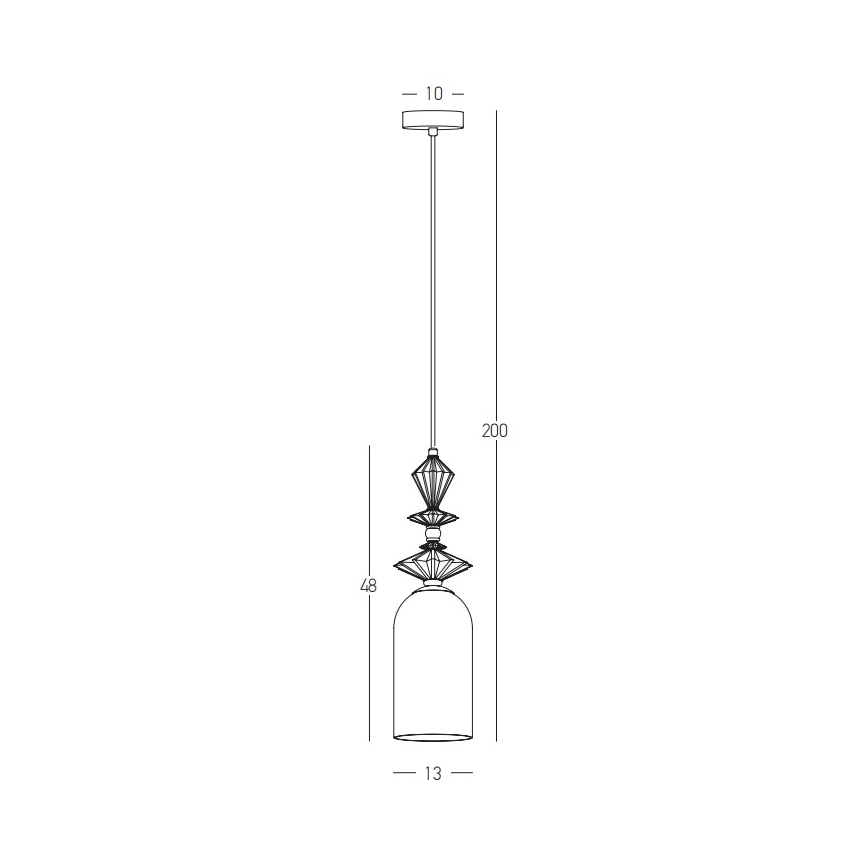 Zambelis 22078 - Lestenec na vrvici 1xE27/40W/230V