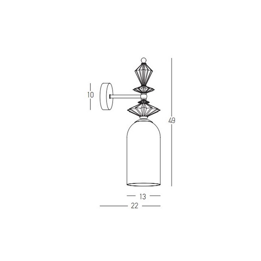Zambelis 22080 - Stenska svetilka 1xE27/40W/230V