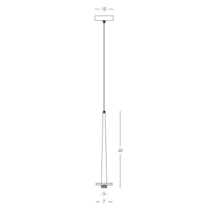 Zambelis 22110 - LED Lestenec na vrvici LED/3W/230V CRI90 črn