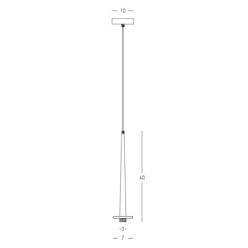 Zambelis 22110 - LED Lestenec na vrvici LED/3W/230V CRI90 črn