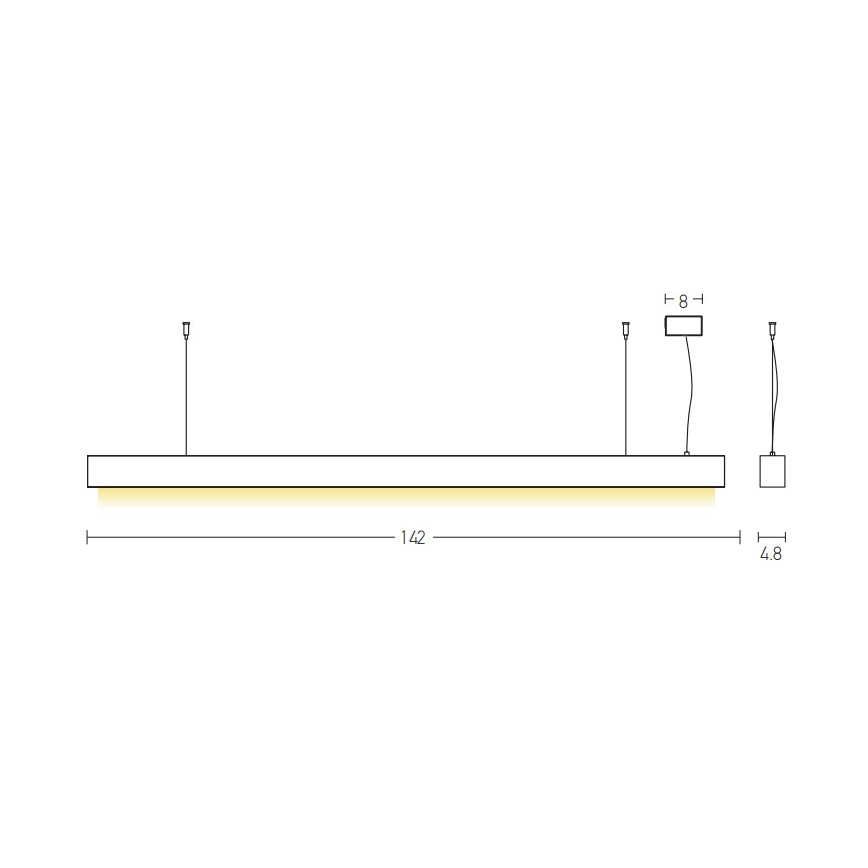 Zambelis 22210 - LED Lestenec na vrvici LED/45W/230V