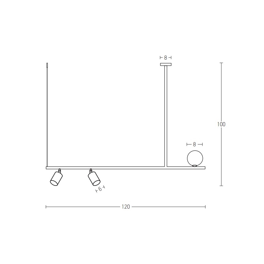 Zambelis 22227 - Lestenec na vrvici 2xGU10/25W+G9/9W/230V