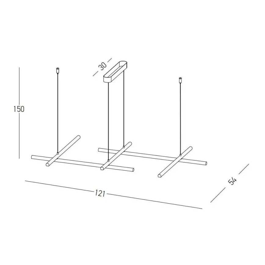 Zambelis 22244 - LED Zatemnitveni lestenec na vrvici LED/50W/230V črna