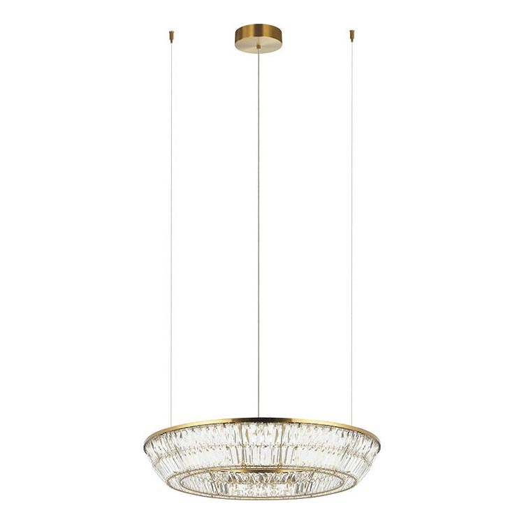 Zambelis 23048 - LED Zatemnitven kristal lestenec na vrvici LED/55W/230V CRI 90 3000K pr. 80 cm medenina