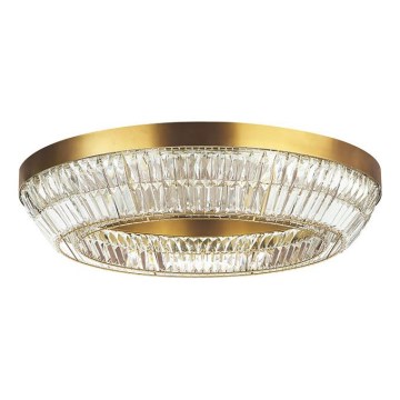 Zambelis 23049 - LED Zatemnitvena kristalna stropna svetilka LED/55W/230V CRI 90 3000K pr. 80 cm medenina
