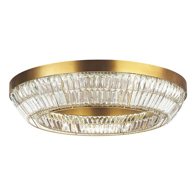 Zambelis 23049 - LED Zatemnitvena kristalna stropna svetilka LED/55W/230V CRI 90 3000K pr. 80 cm medenina