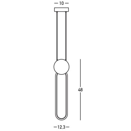 Zambelis 23101 - LED Zatemnitveni lestenec na vrvici LED/13W/230V 3000K črna