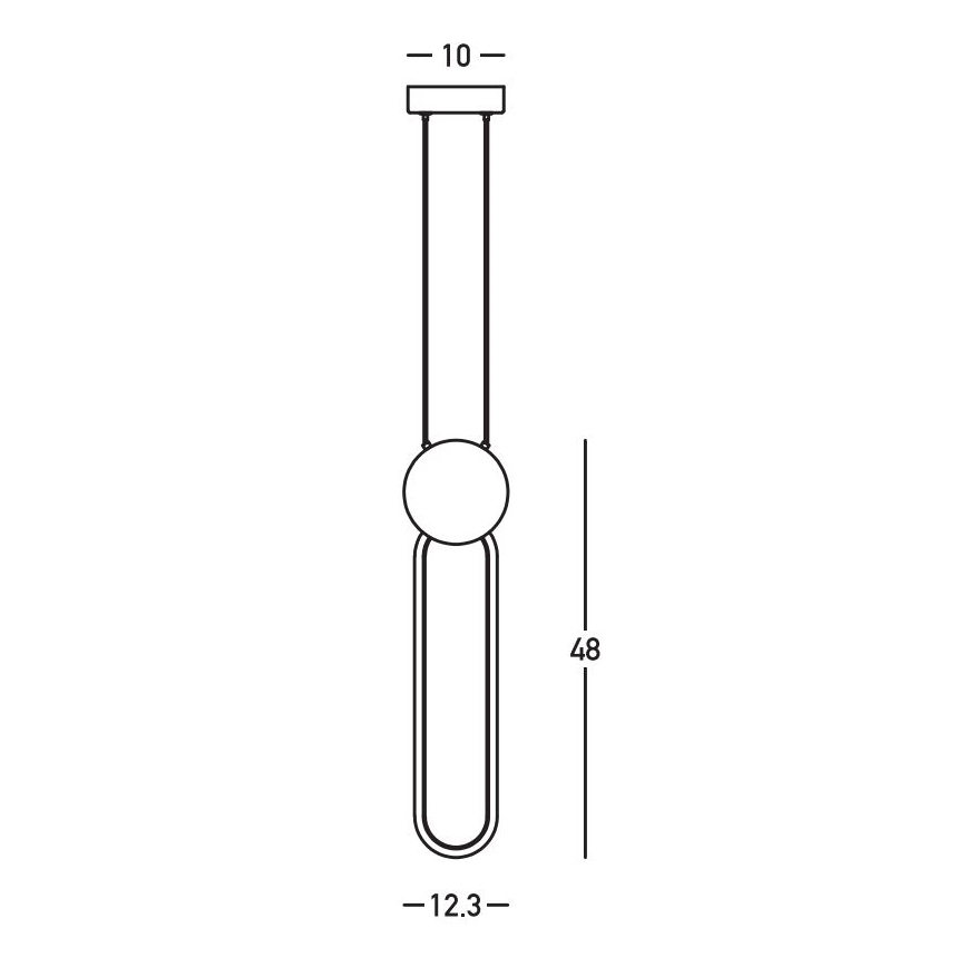 Zambelis 23101 - LED Zatemnitveni lestenec na vrvici LED/13W/230V 3000K črna
