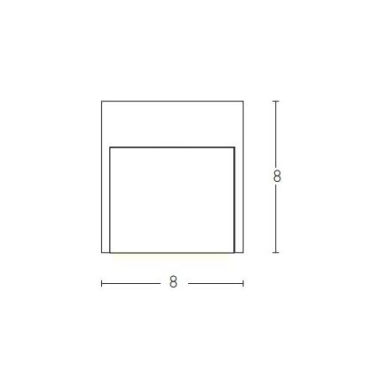 Zambelis E111 - LED Zunanja stenska svetilka LED/3W/230V 3000K IP54