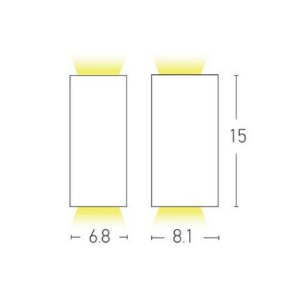 Zambelis E122 - Zunanja stenska svetilka 2xGU10/15W/230V IP54 antracit