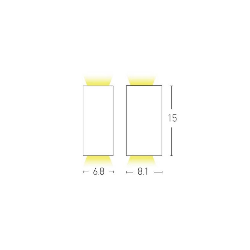Zambelis E122 - Zunanja stenska svetilka 2xGU10/15W/230V IP54 antracit