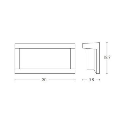 Zambelis E128 - Zunanja stenska svetilka 1xE27/18W/230V IP54 antracit