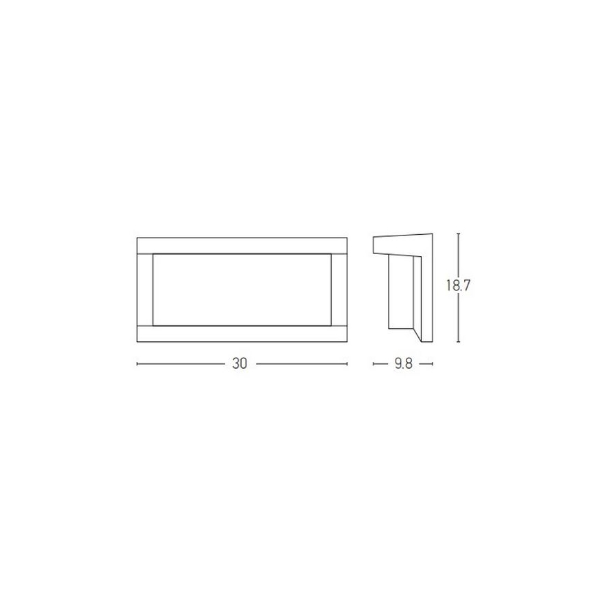 Zambelis E128 - Zunanja stenska svetilka 1xE27/18W/230V IP54 antracit