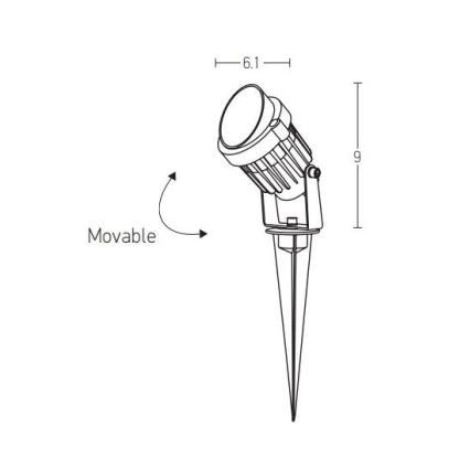 Zambelis E153 - LED Zunanja svetilka LED/5W/230V IP65 antracit