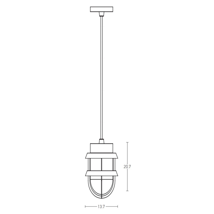 Zambelis E172 - Zunanji lestenec 1xE27/40W/230V IP54 rjava