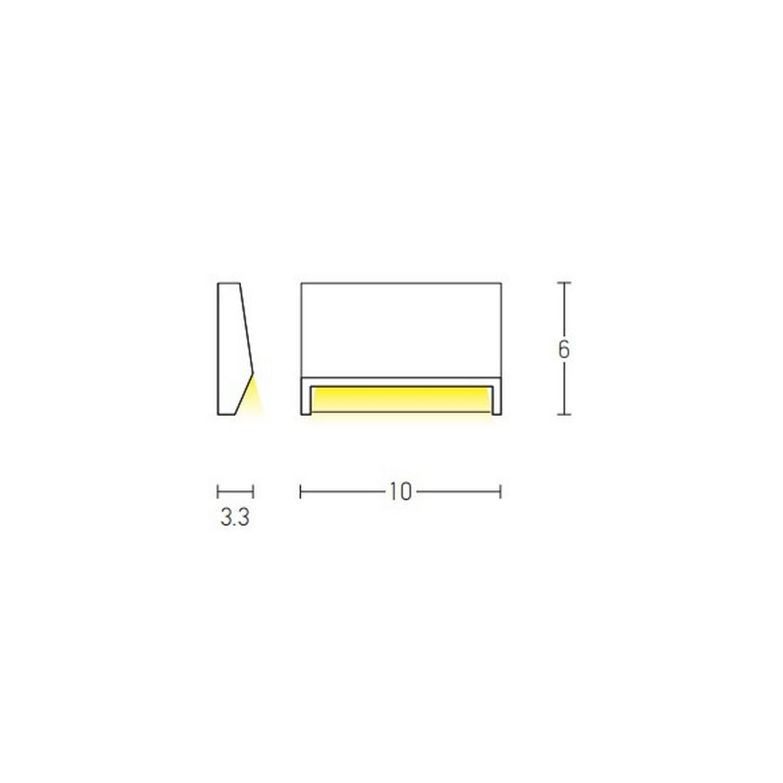 Zambelis E182 - LED Zunanja stopniščna svetilka LED/1,5W/230V IP54 bela