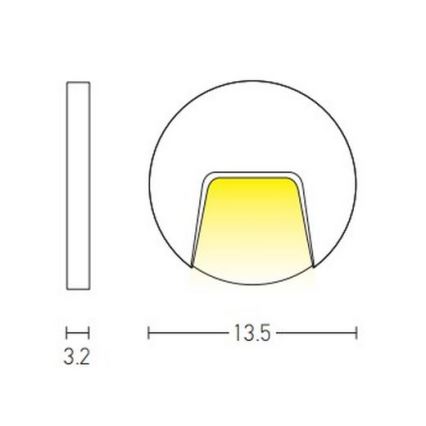 Zambelis E183 - LED Zunanja stopniščna svetilka LED/3W/230V IP54 antracit