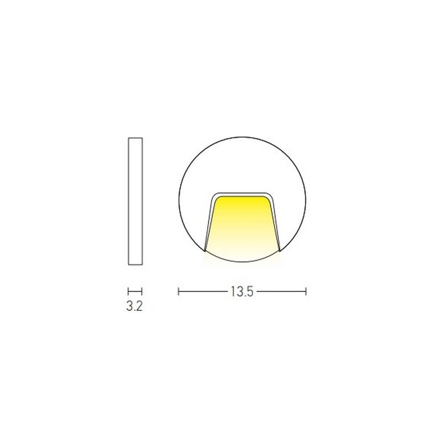 Zambelis E183 - LED Zunanja stopniščna svetilka LED/3W/230V IP54 antracit