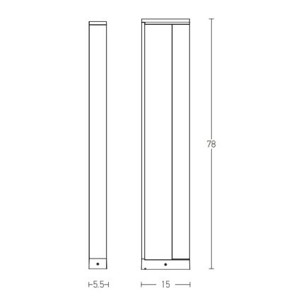 Zambelis E208 - LED Zunanja svetilka LED/10W/230V IP54 antracit