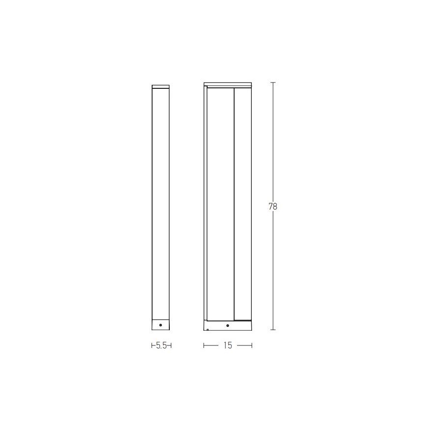 Zambelis E208 - LED Zunanja svetilka LED/10W/230V IP54 antracit