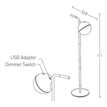 Zambelis E232 - LED Zatemnitvena zunanja svetilka LED/1,5W/5V IP54 črna