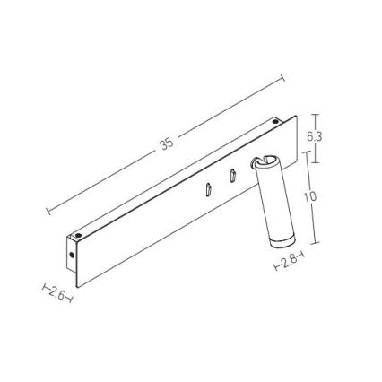 Zambelis H52 - LED Stenska svetilka LED/3W + LED/10W/230V bela