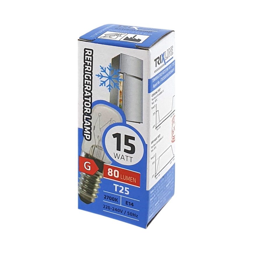 Žarnica za hladilnik T25 E14/15W/230V 2700K