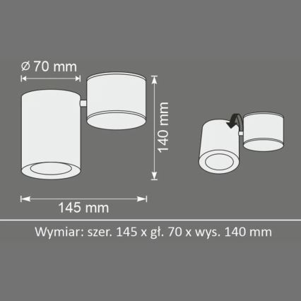 Žaromet HOBRO 1xGU10/10W/230V bel