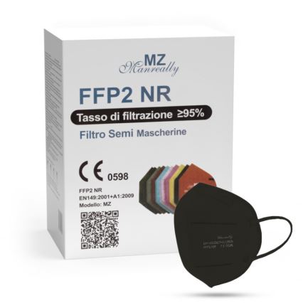 Zaščitna maska FFP2 NR CE 0598 črna 50 kom.
