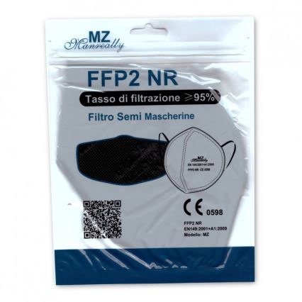 Zaščitna maska FFP2 NR CE 0598 siva 100 kom.