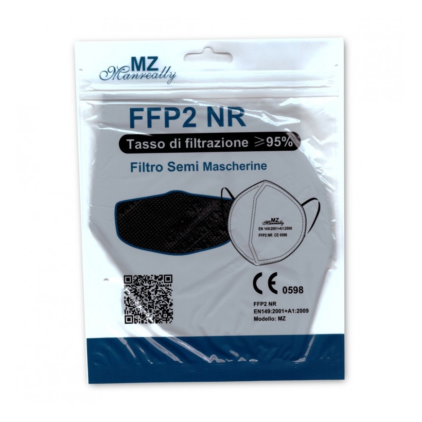Zaščitna maska FFP2 NR CE 0598 siva 100 kom.