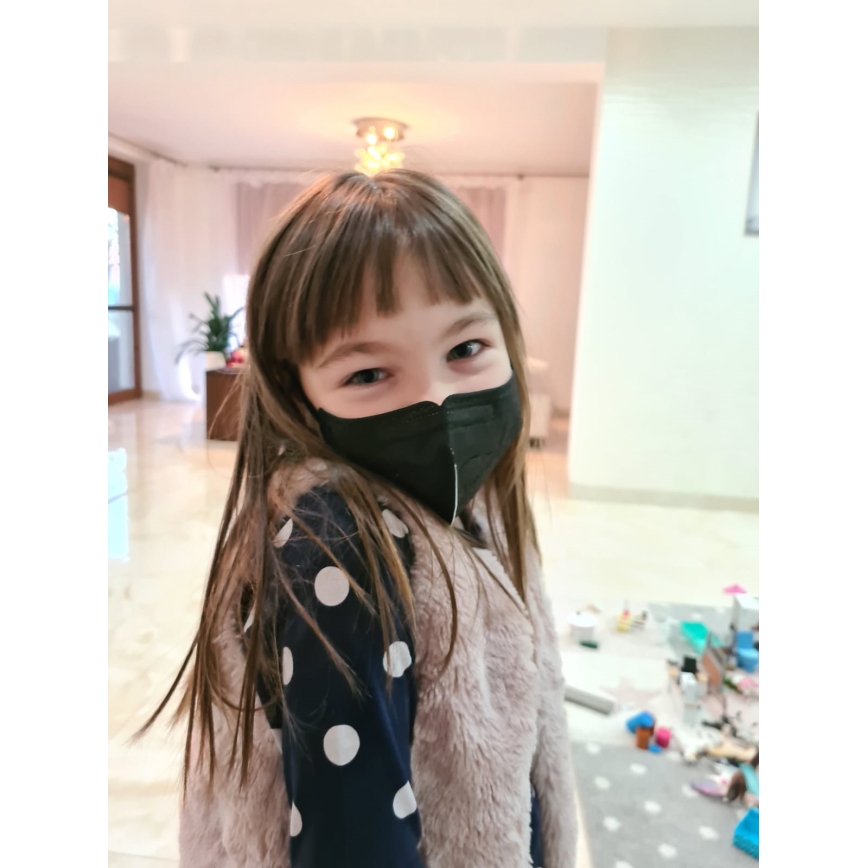 Zaščitna maska FFP2 NR črna 1 kom. otroška velikost