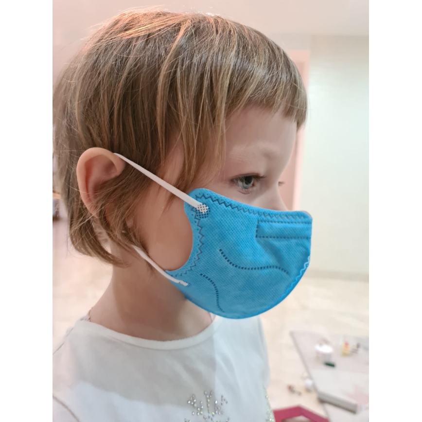 Zaščitna maska - otroška velikost FFP2 NR Kids modra 1 kom.