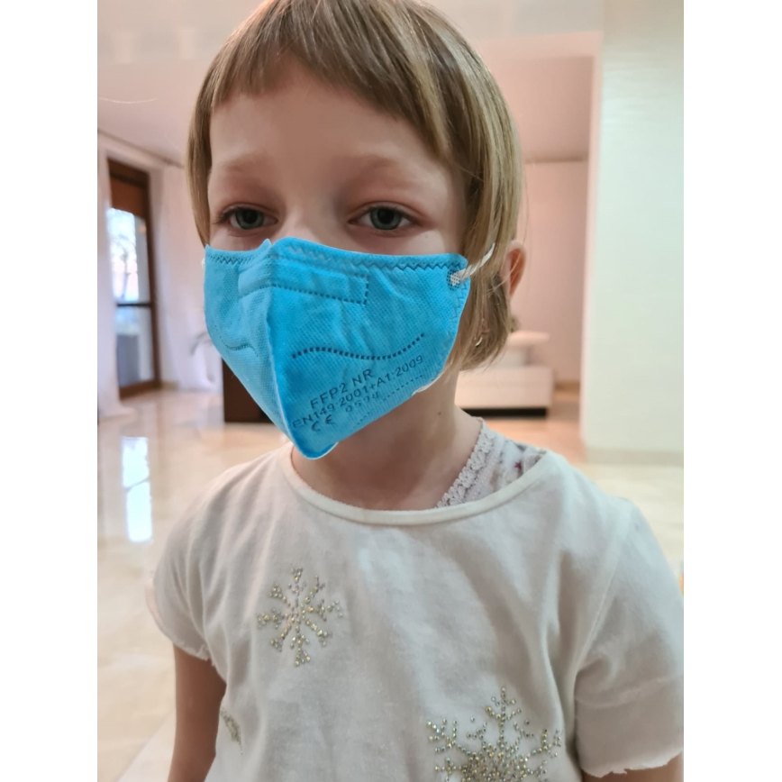 Zaščitna maska - otroška velikost FFP2 NR Kids modra 20 kom.