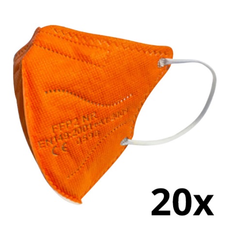 Zaščitna maska - otroška velikost FFP2 NR Kids oranžna 20 kom.