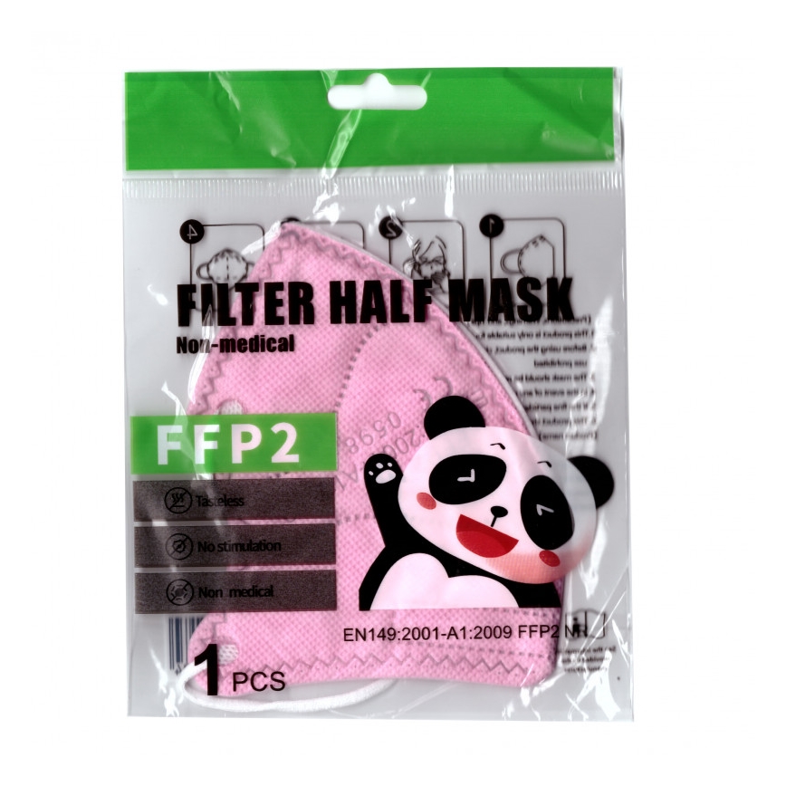 Zaščitna maska - otroška velikost FFP2 NR Kids roza 1 kom.
