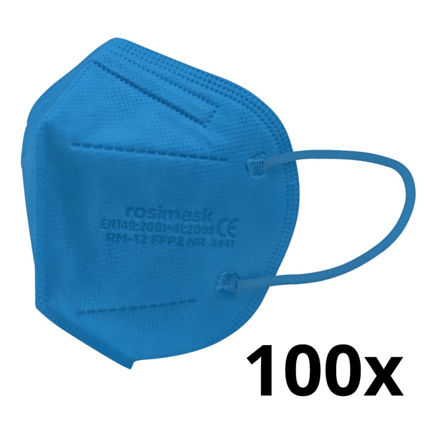Zaščitna maska - otroška velikost FFP2 ROSIMASK MR-12 NR modra 100 kom.