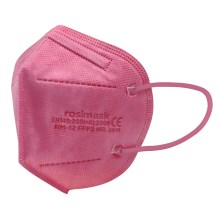 Zaščitna maska - otroška velikost FFP2 ROSIMASK MR-12 NR roza 1 kom.