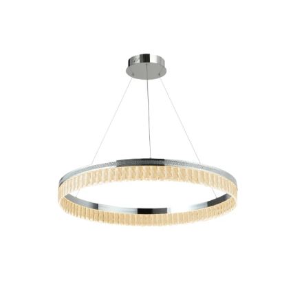 LED kristalni lestenec THALIA z možnostjo zatemnitve na jekleni vrvici LED/55W/230V 3000-6000K premer 80 cm + daljinski upravljalnik