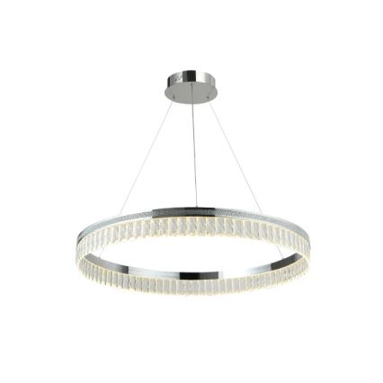 LED kristalni lestenec THALIA z možnostjo zatemnitve na jekleni vrvici LED/55W/230V 3000-6000K premer 80 cm + daljinski upravljalnik