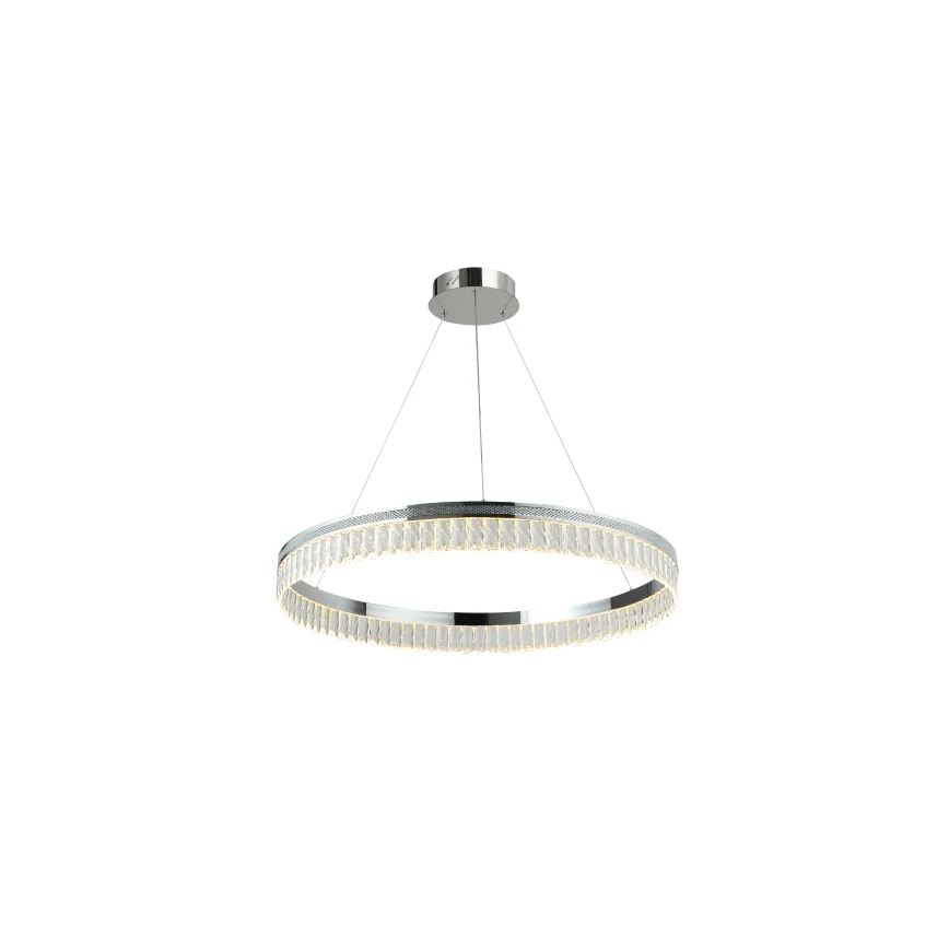 LED kristalni lestenec THALIA z možnostjo zatemnitve na jekleni vrvici LED/55W/230V 3000-6000K premer 80 cm + daljinski upravljalnik