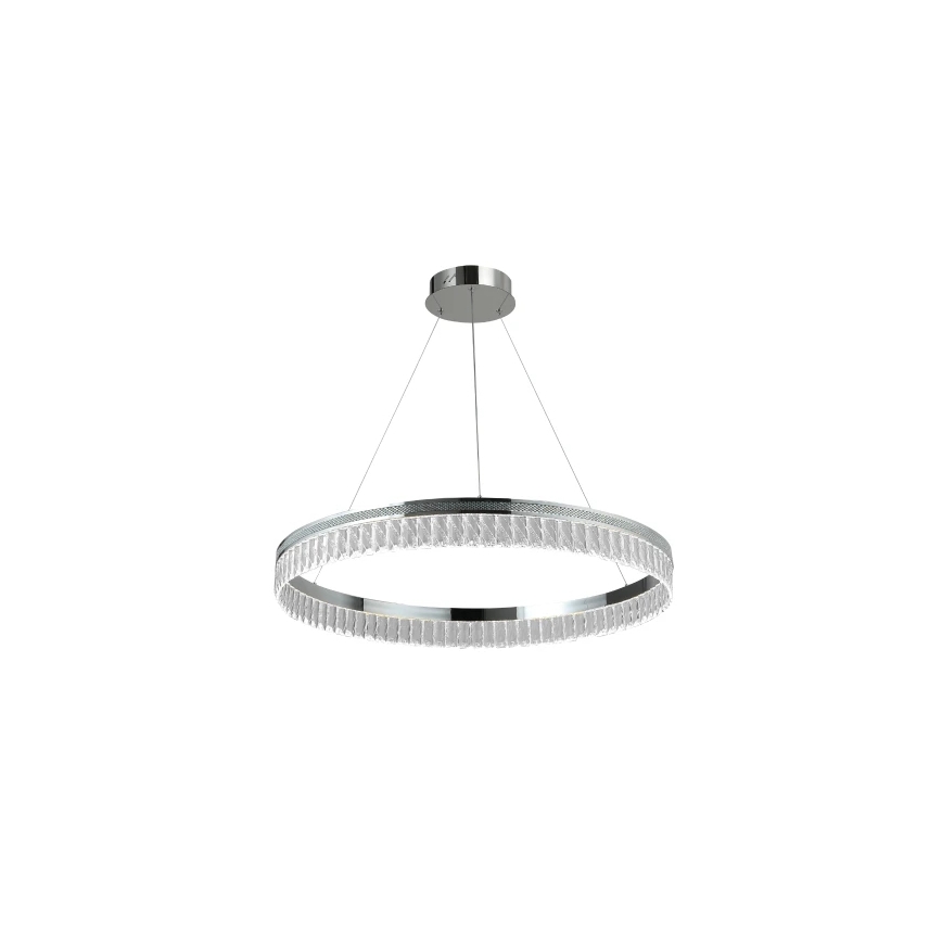 LED kristalni lestenec THALIA z možnostjo zatemnitve na jekleni vrvici LED/55W/230V 3000-6000K premer 80 cm + daljinski upravljalnik