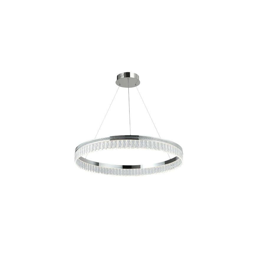 LED kristalni lestenec THALIA z možnostjo zatemnitve na jekleni vrvici LED/55W/230V 3000-6000K premer 80 cm + daljinski upravljalnik