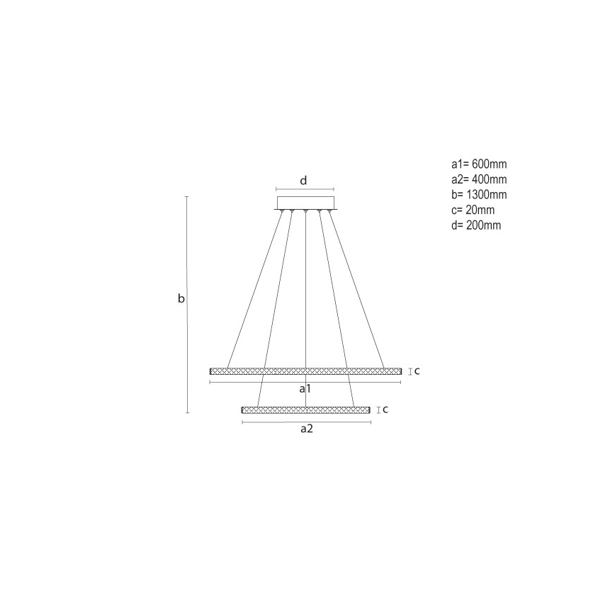 Zatemljiv LED lestenec na žici LED/150W/230V 3000-6500K + daljinski upravljalnik