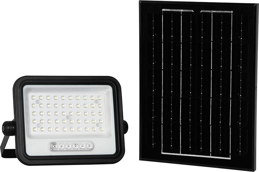 Zatemljiv LED solarni reflektor LED/100W/3,2V 2000-8000K IP65 5000 mAh črna + daljinski upravljalnik