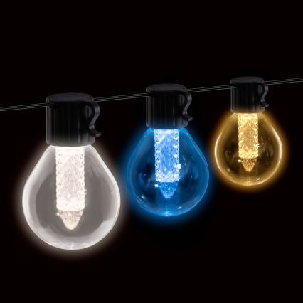 LED zatemljiv solarni niz 15xLED/1,5W/3,7/5V 2700-10000K 2200 mAh 9 m IP65 črna + daljinski upravljalnik