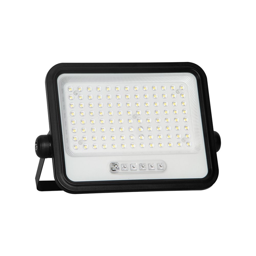 LED zatemljiv sončni reflektor LED/200W/3,2V 2000-8000K IP65 10000 mAh črna + daljinski upravljalnik
