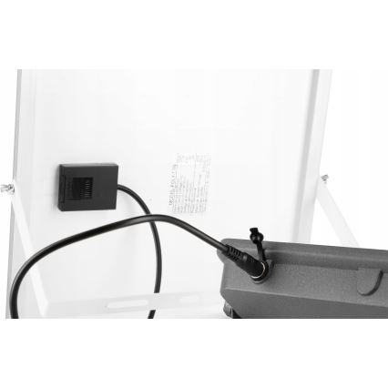 Zatemnjevalni LED sončni reflektor LED/150W/3,2V 5000K 15000 mAh IP65 črna + daljinski upravljalnik