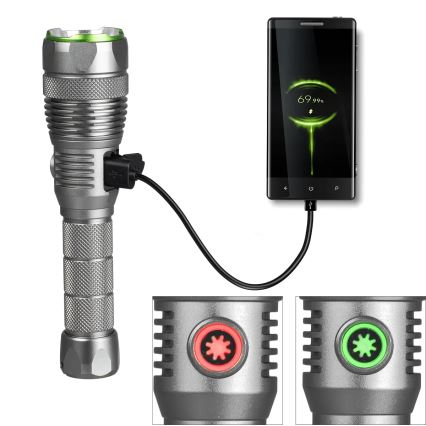 LED zatemnjiva polnilna svetilka s funkcijo powerbanke LED/30W/5V IPX7 3000 lm 4000 mAh