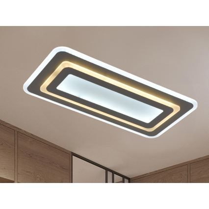 LED stropno svetilo z zatemnjevanjem LED/85W/230V 3000-6500K siva + daljinski upravljalnik